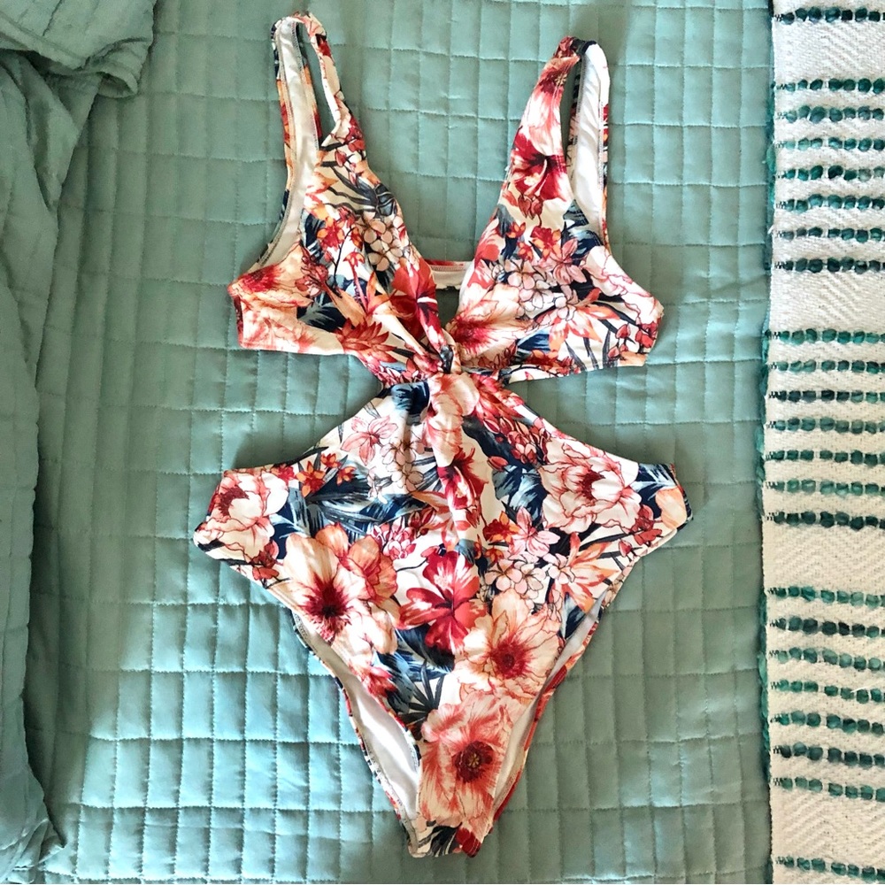 Tropical Floral One Piece Swimsuit